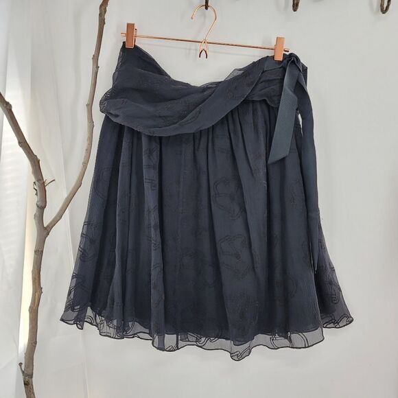 Marc jacobs size 6 layered black silk mini skirt - Picture 1 of 8